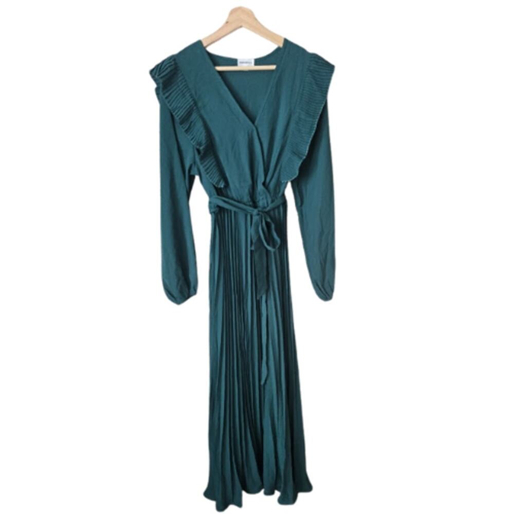 superdown Pleated Emma Maxi Dress in Hunter – EUC, Size Small - Picture 5 of 6